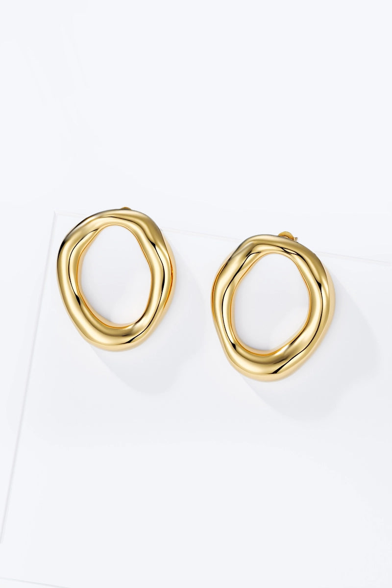 Pendientes Aros Orgánicos Dorados