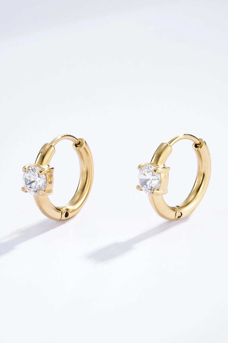 Pendientes Aros con Brillante