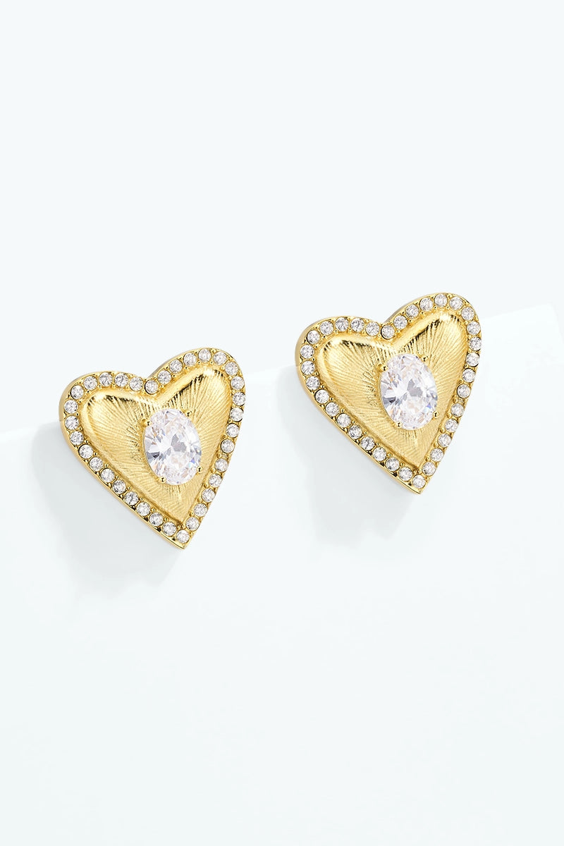 Pendientes Corazón con Brillantes