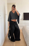 Bell-Sleeve Knit Sweater