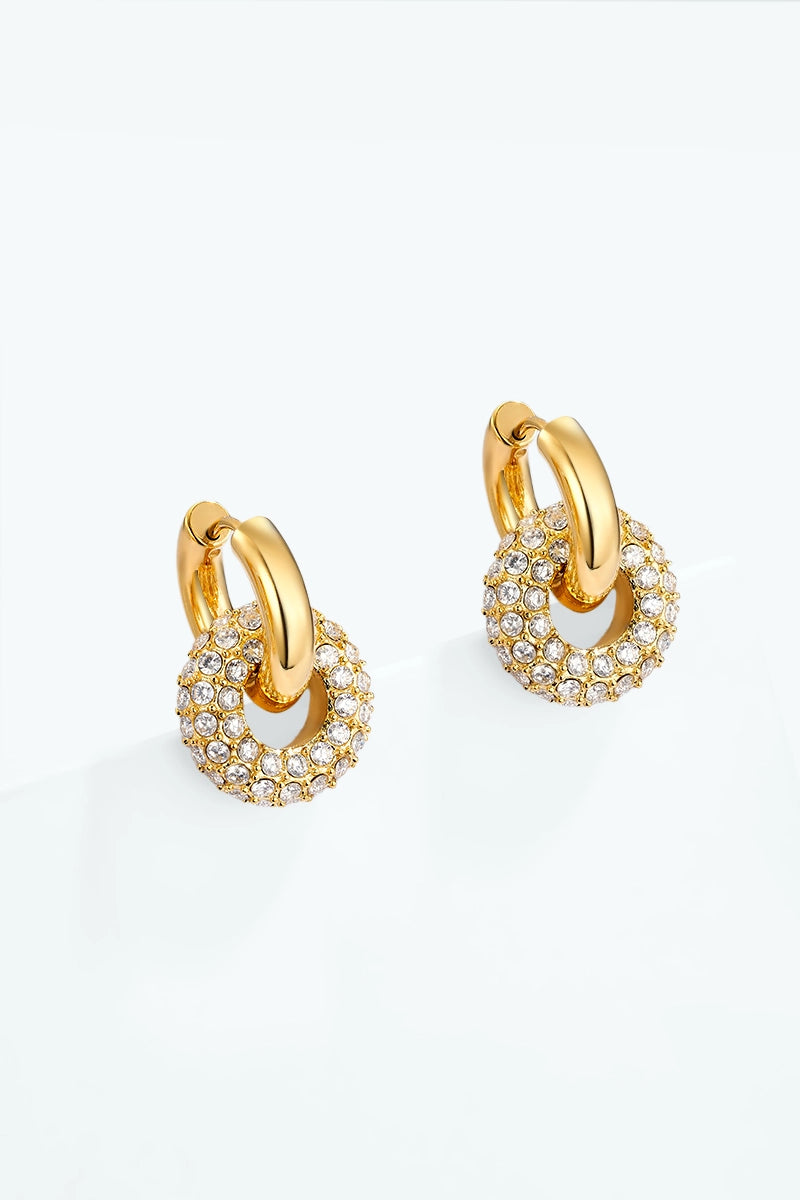 Pendientes Aro Círculo Brillante