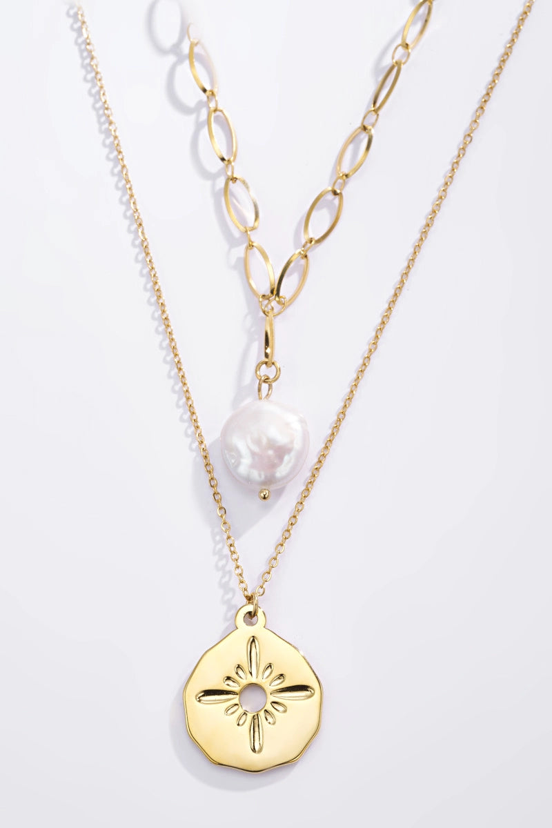 Collar Double Layer Pearl & Tree of Life