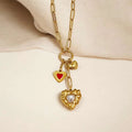 Collar de Corazón con Perla