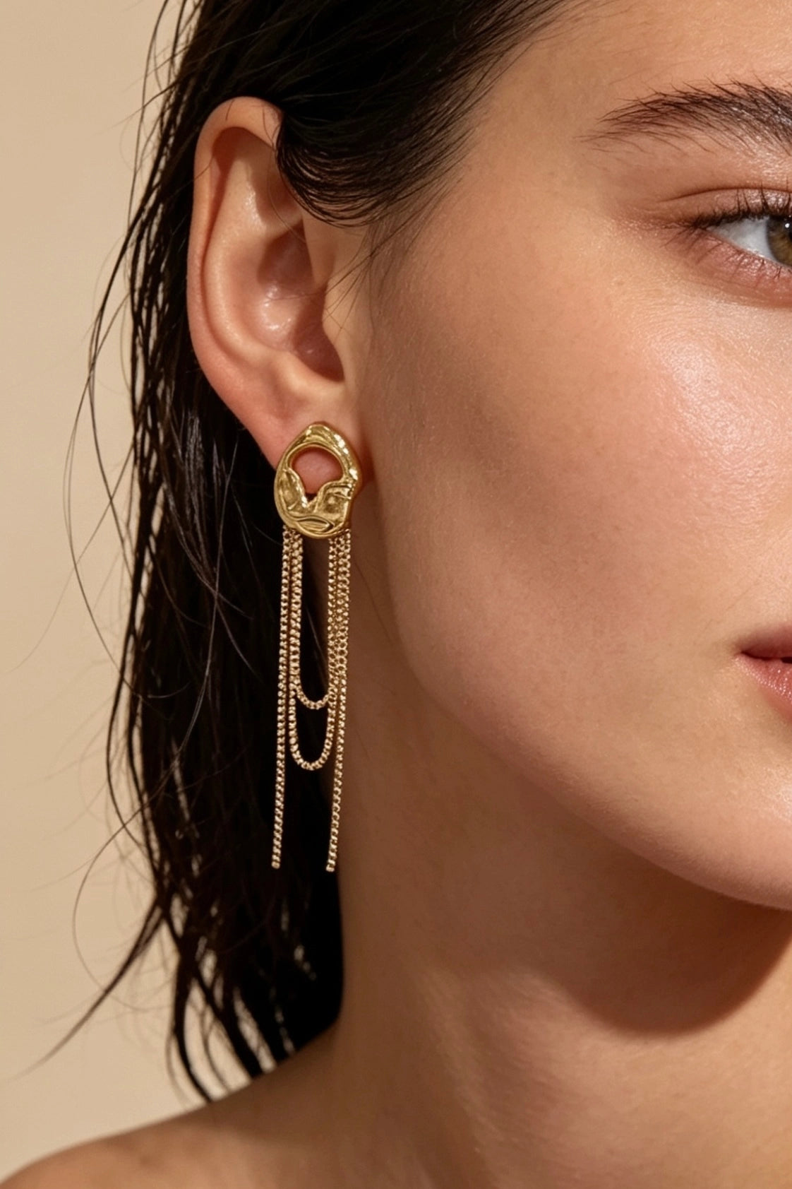 Pendientes Golden Heart Drop